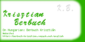 krisztian berbuch business card